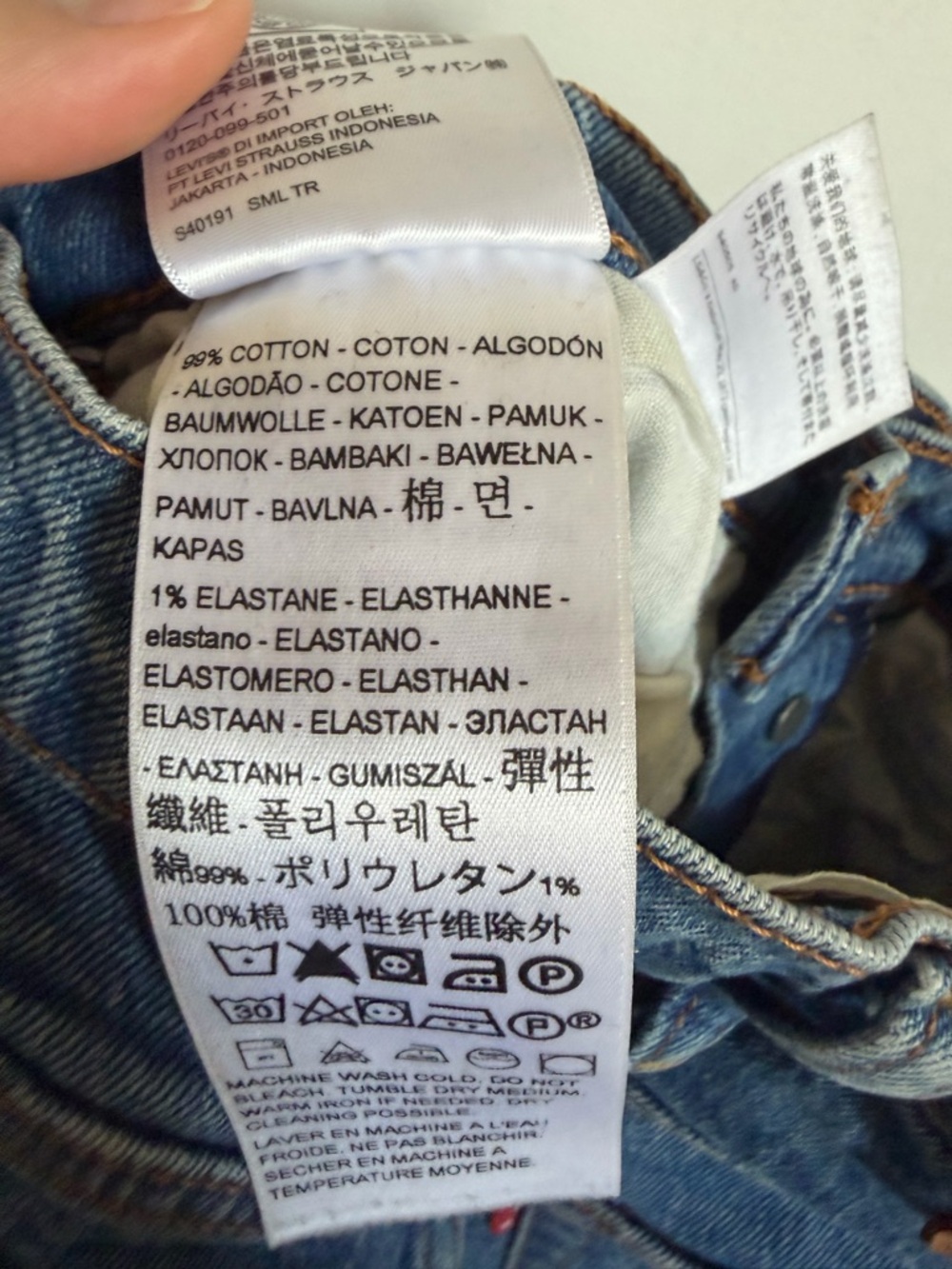 Levi’s Premium Denim Classic Blue Ribcage Straight 5 Button Fly Jeans size 24 - Picture 8 of 9